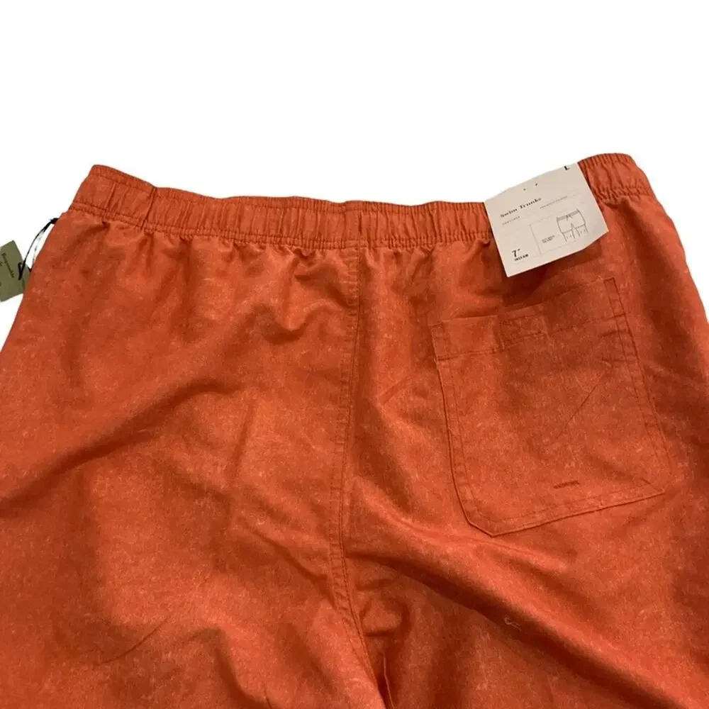 New Goodfellow orange swim trunks. Size large. - Picture 10 of 14
